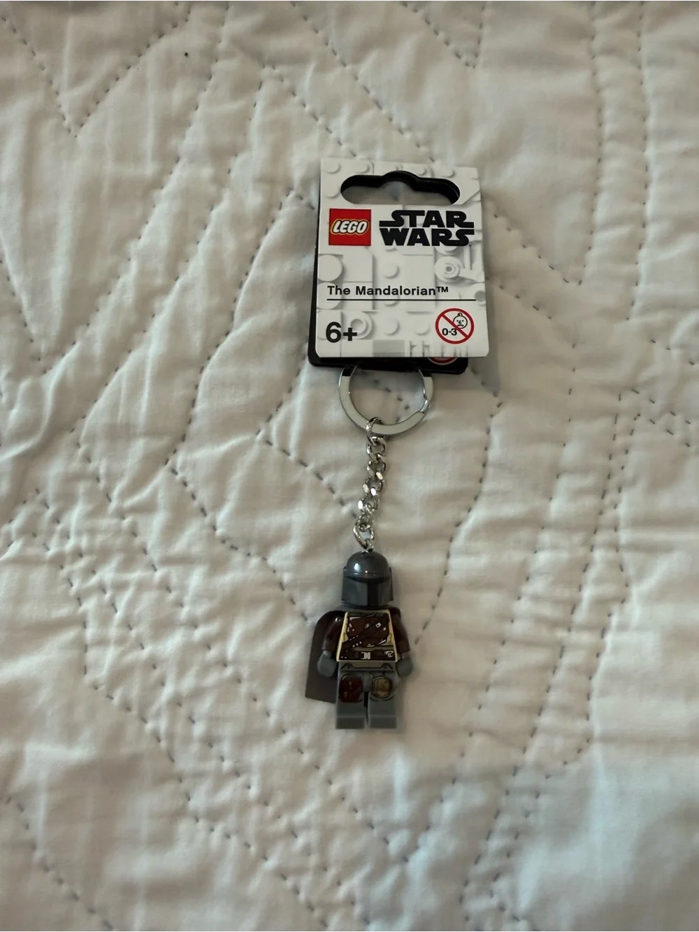 Star Wars LEGO Mandalorian Keychain - Gray & Brown